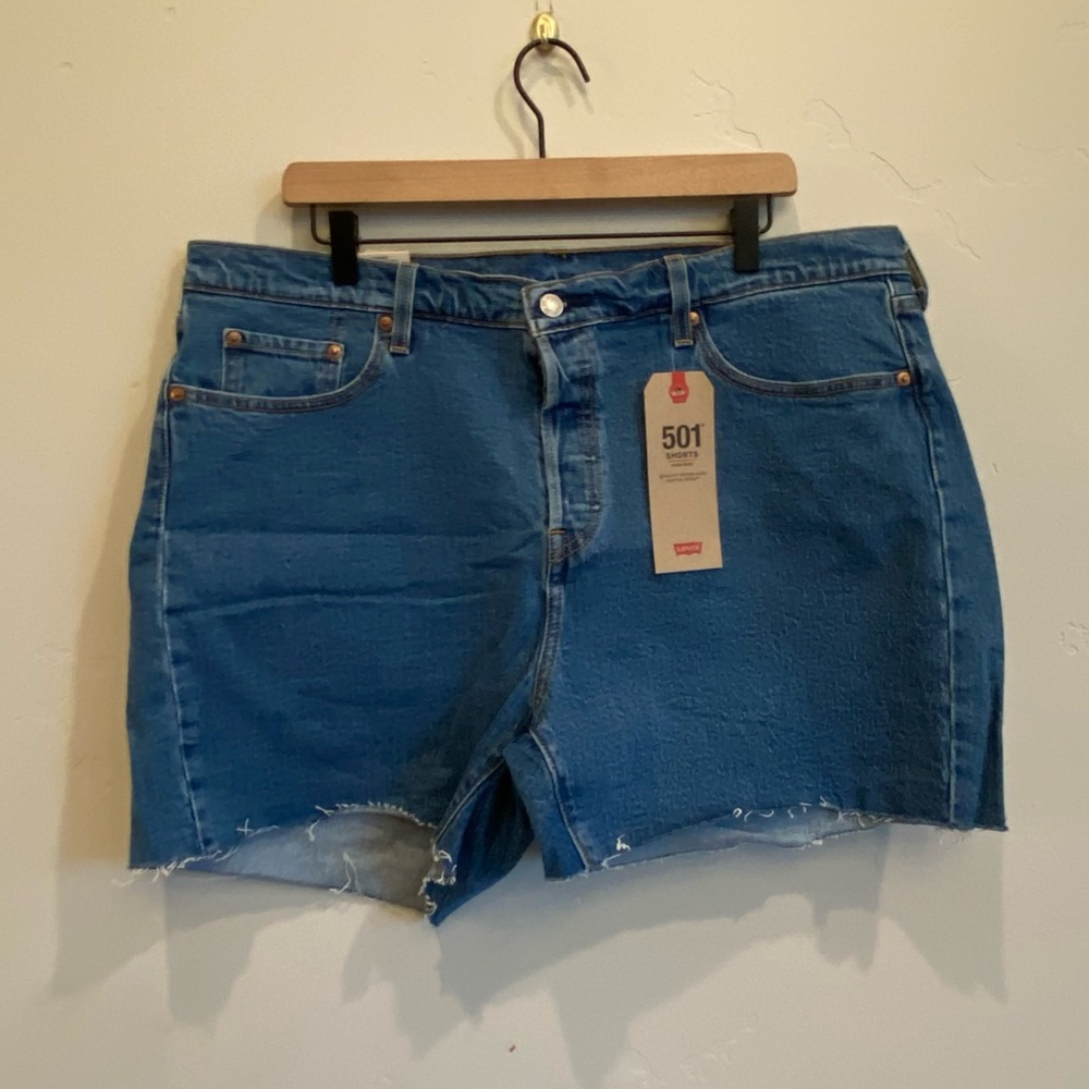LEVI’S High-Rise 501 Denim Jean Cutoff Shorts 18W